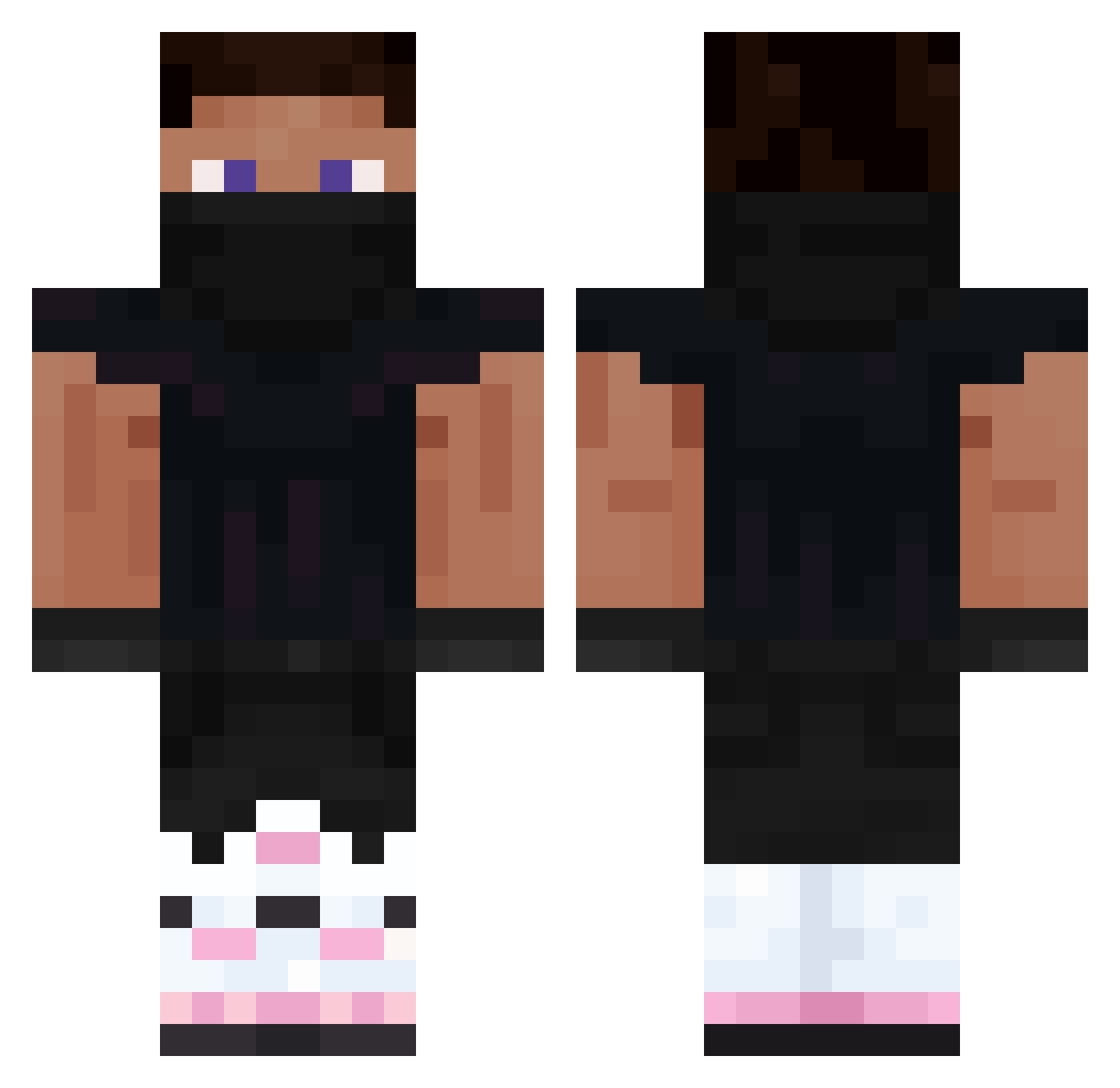 AntilafMX Minecraft skin, front and back view