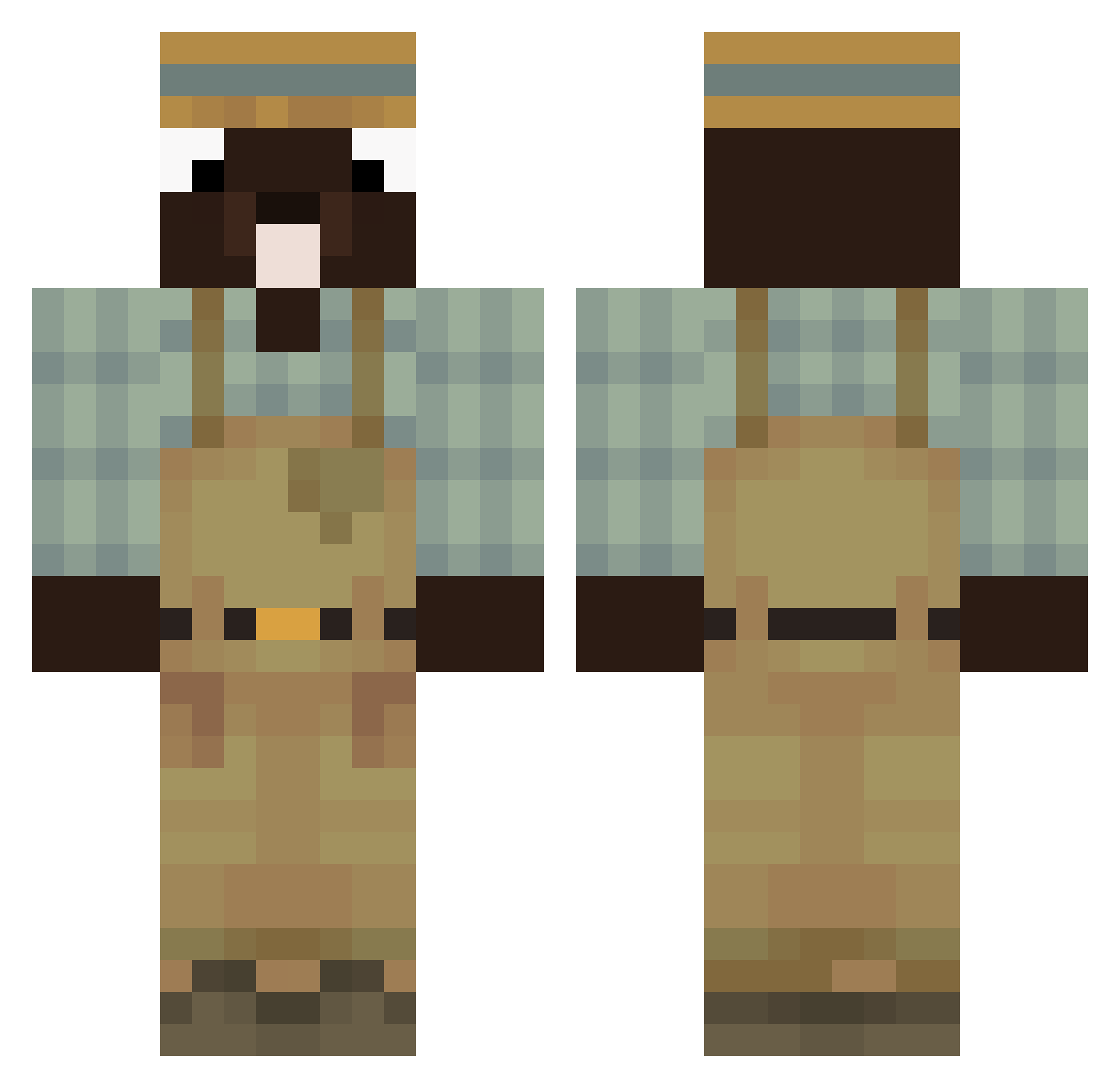 Casto_5 Minecraft skin, front and back view