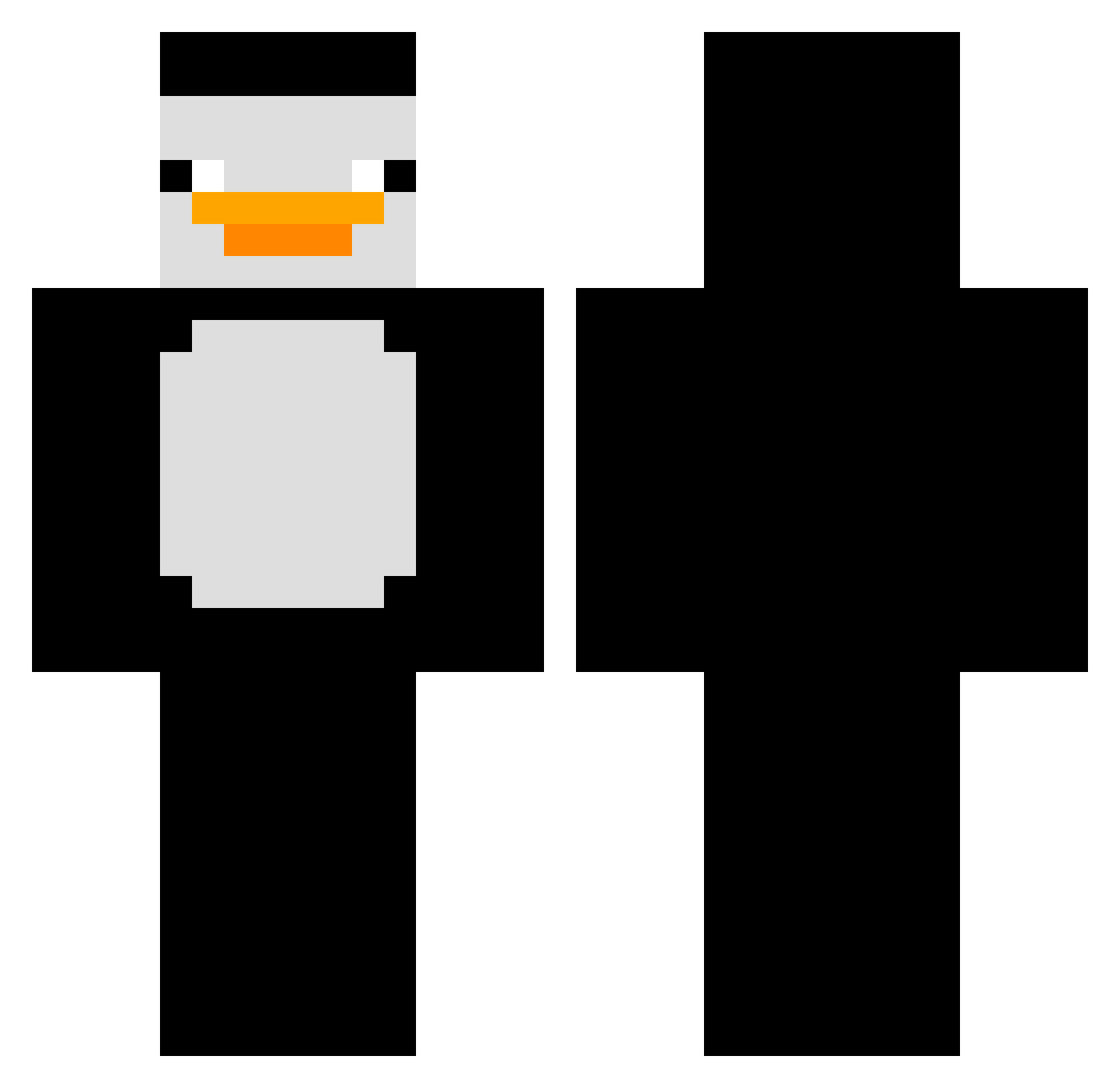 tof1ks Minecraft skin, front and back view