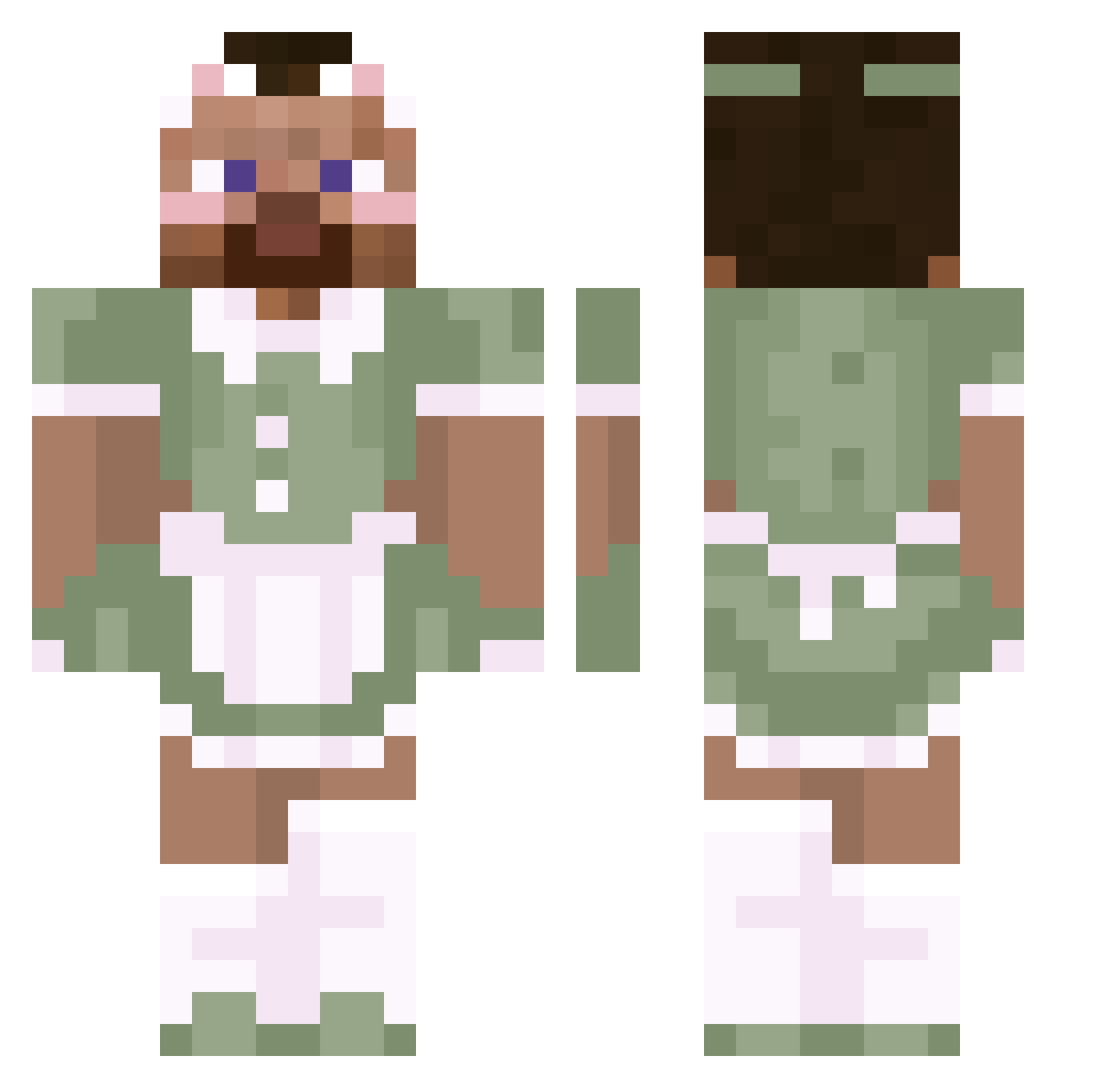 Teo0088 Minecraft skin, front and back view