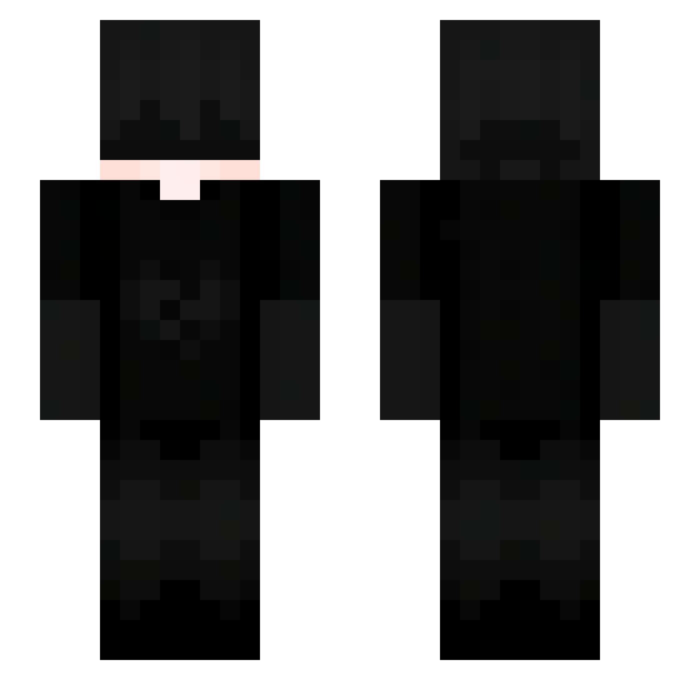 Sombra_kun Minecraft skin, front and back view