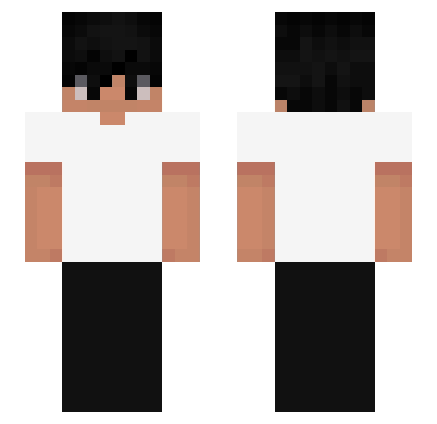 SoyPrimoYT Minecraft skin, front and back view