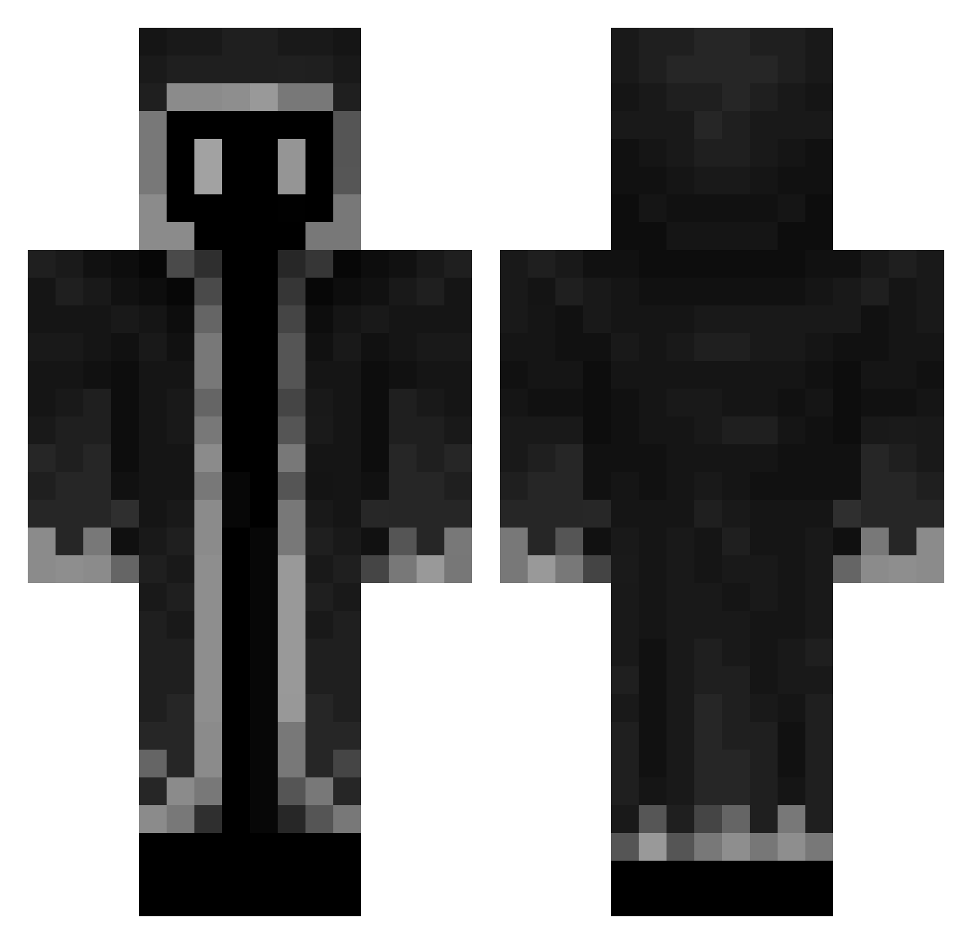PLATON1234 Minecraft skin, front and back view