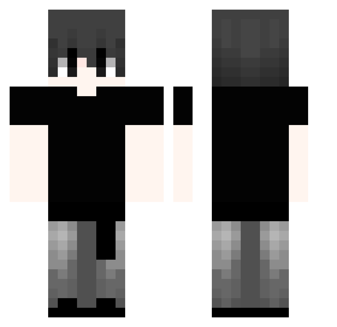 malyXpingwinek Minecraft skin, front and back view