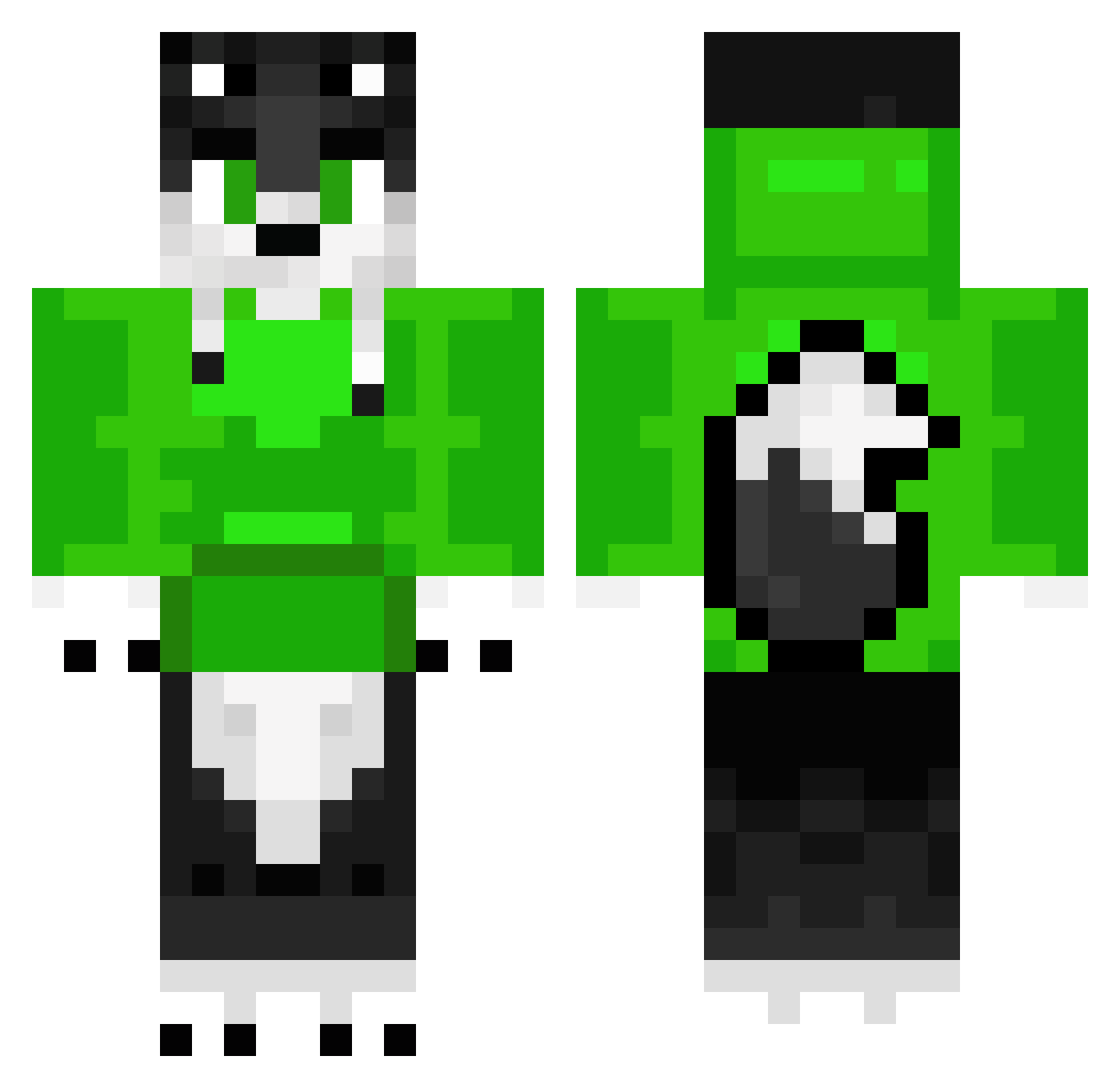 greenjacket7777 Minecraft skin, front and back view