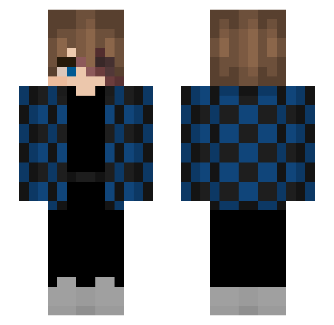 Izuminn_ Minecraft skin, front and back view