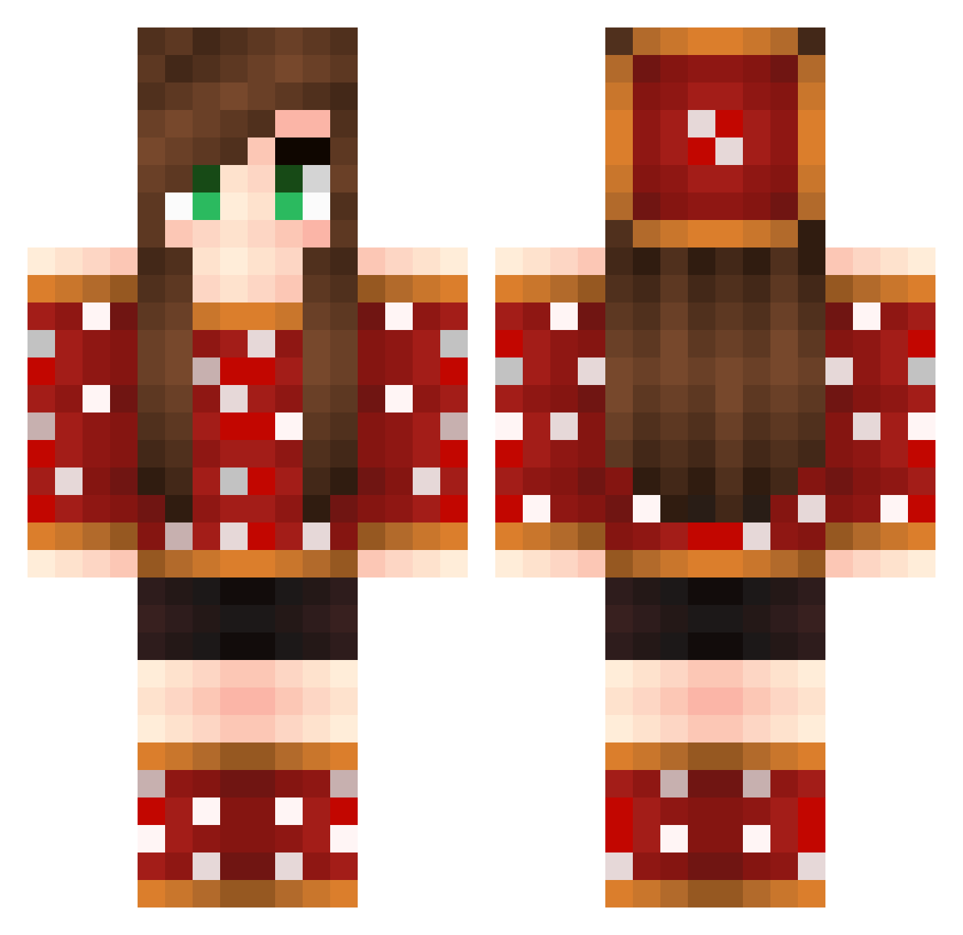 LaurDaRealBlack1 Minecraft skin, front and back view