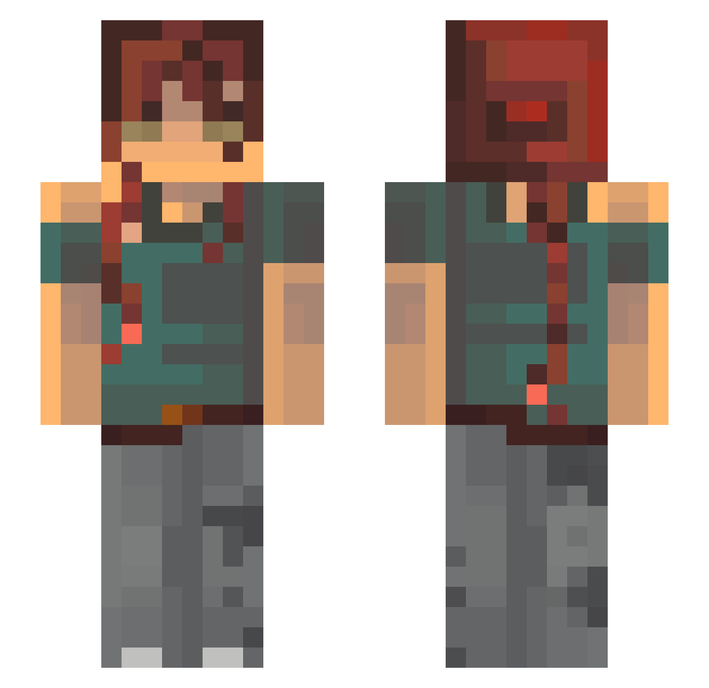cerealfrog Minecraft skin, front and back view