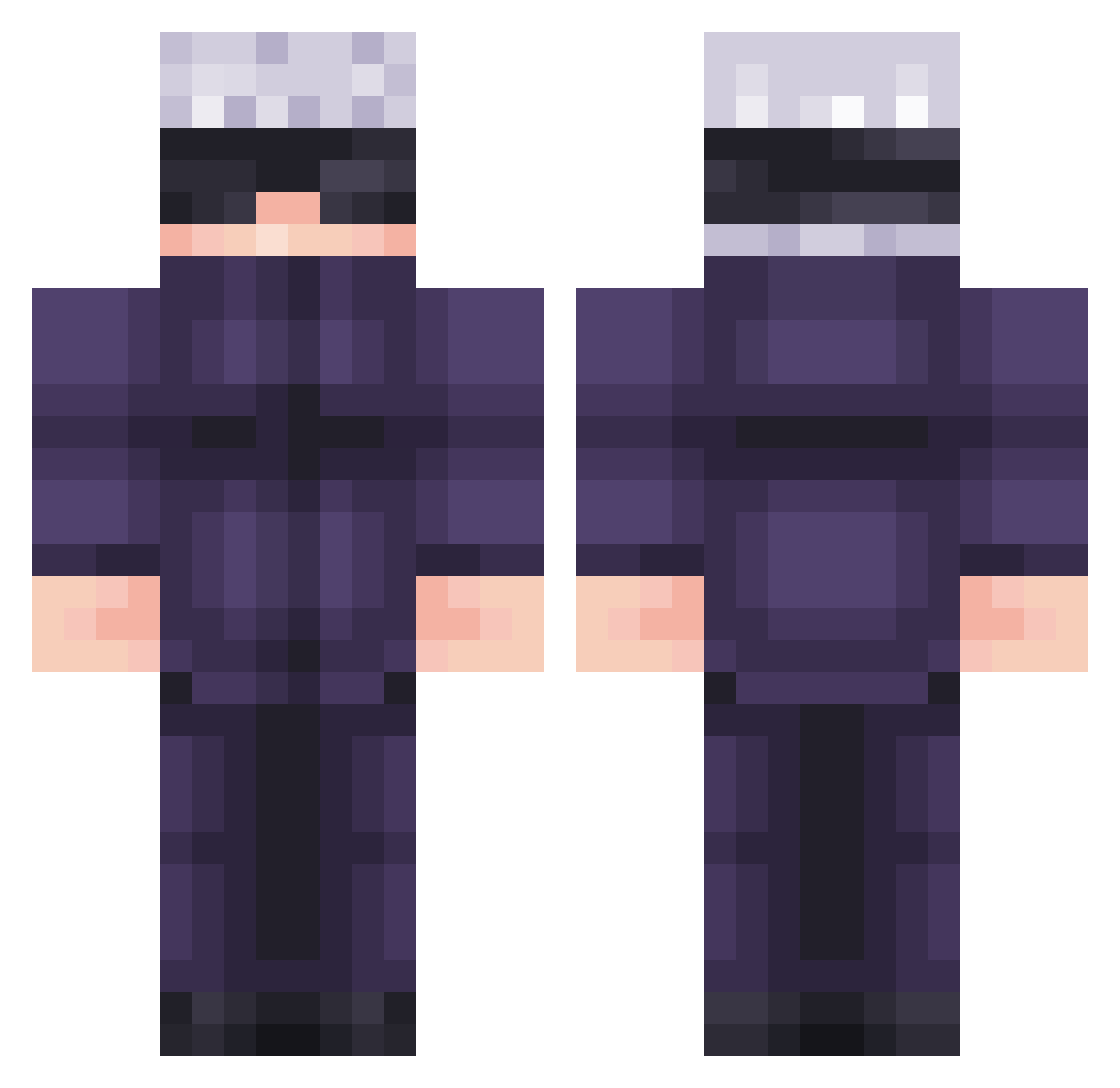 oKABRAo Minecraft skin, front and back view