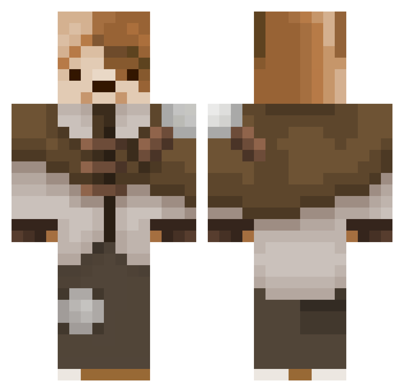 Cosmi_Coffee Minecraft skin, front and back view