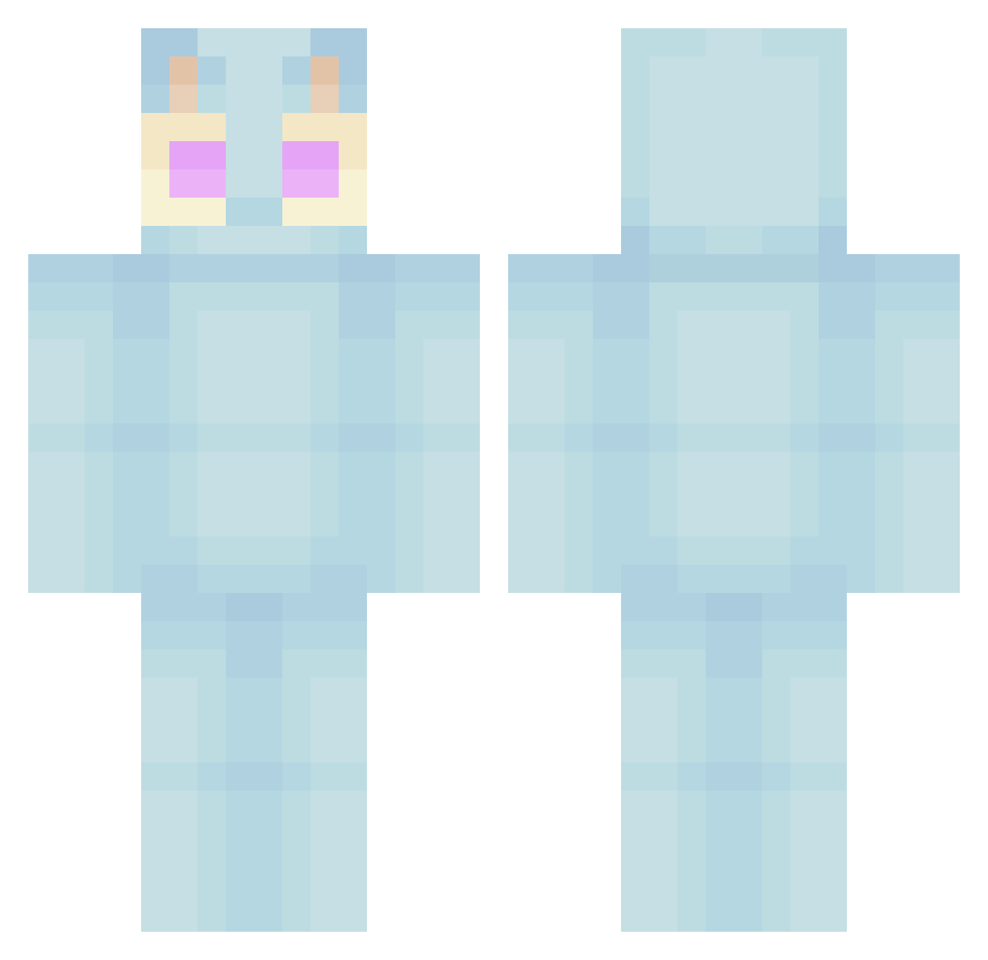 eeshp Minecraft skin, front and back view