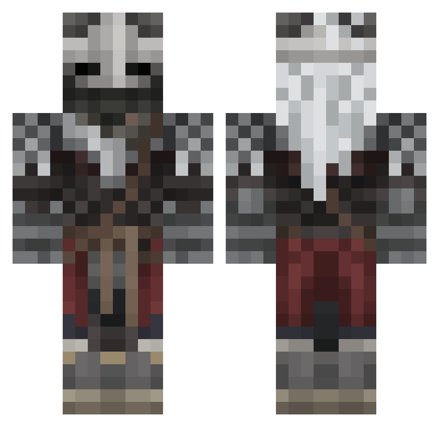 Zulu5137 Minecraft skin, front and back view