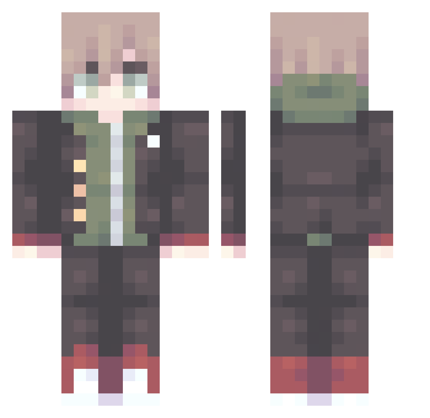mingyin233333333 Minecraft skin, front and back view