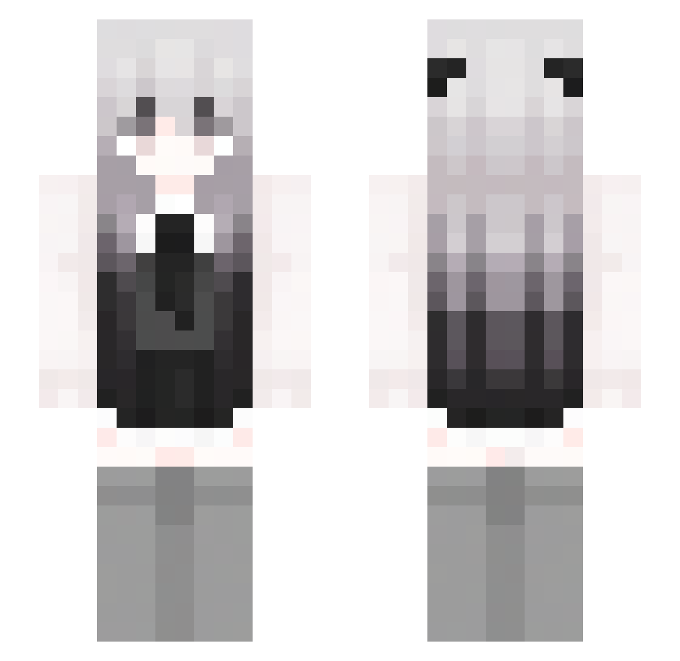 yuutodayo2000 Minecraft skin, front and back view
