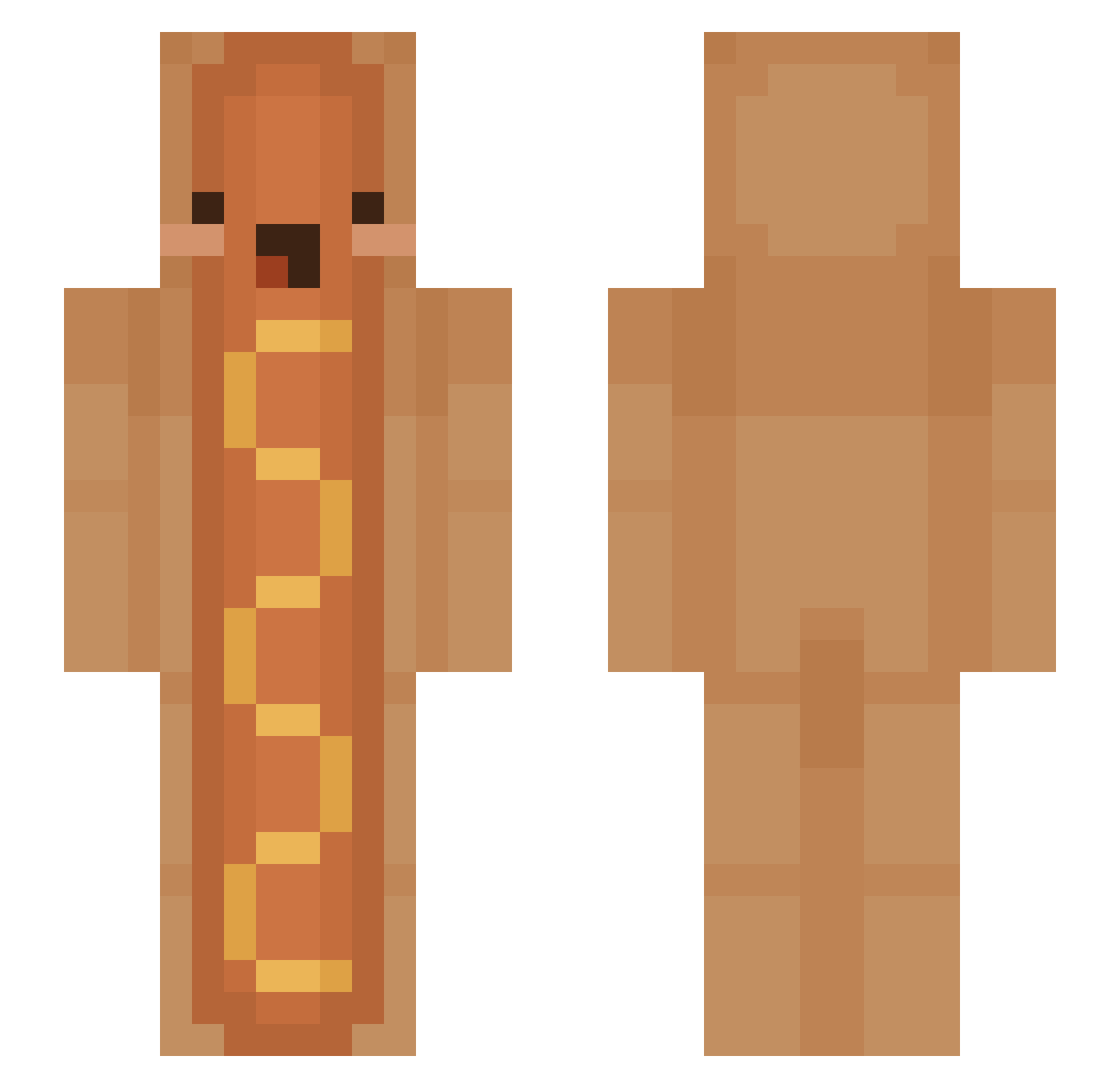 wwwow Minecraft skin, front and back view