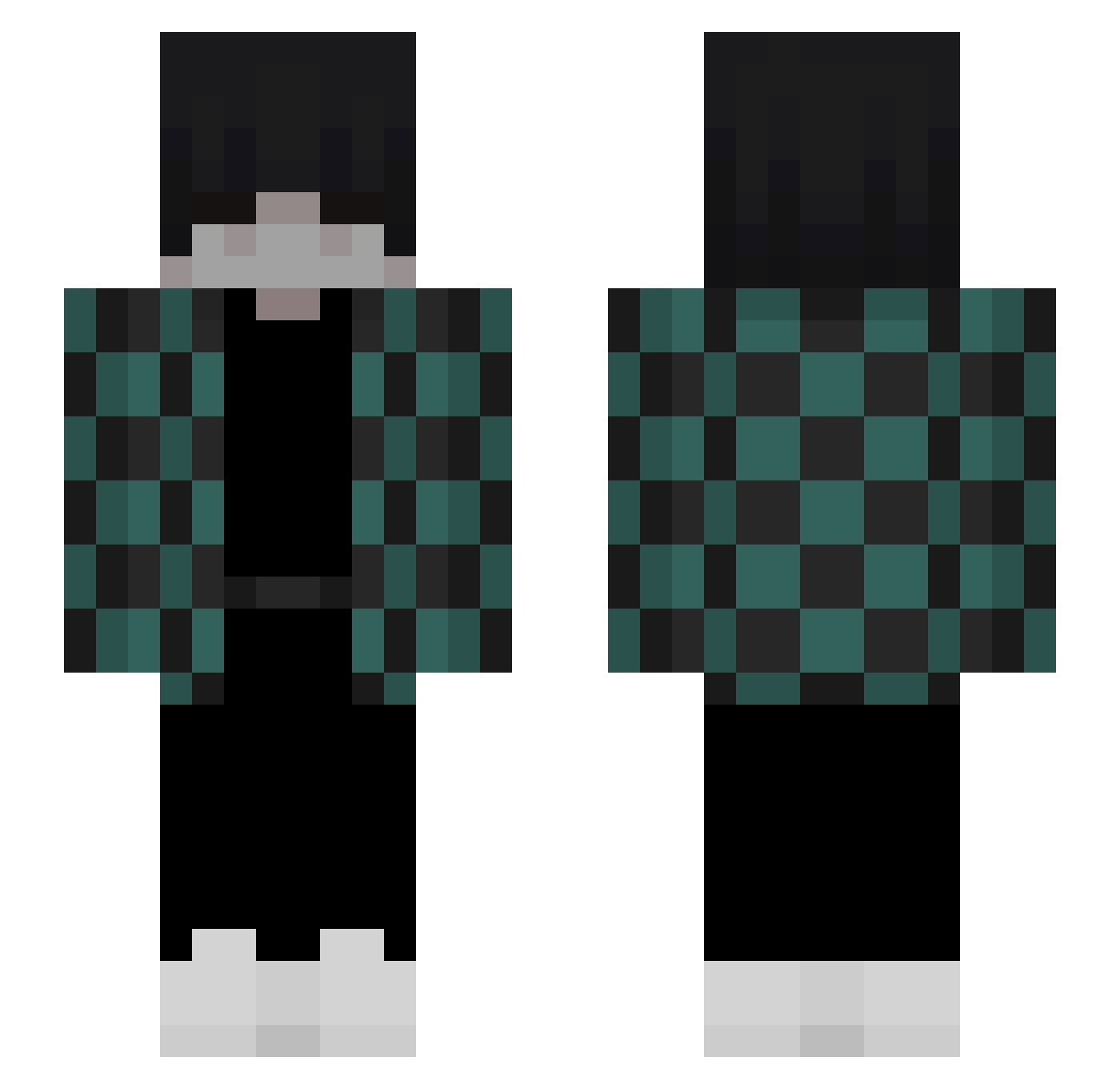 Lukinhas09 Minecraft skin, front and back view