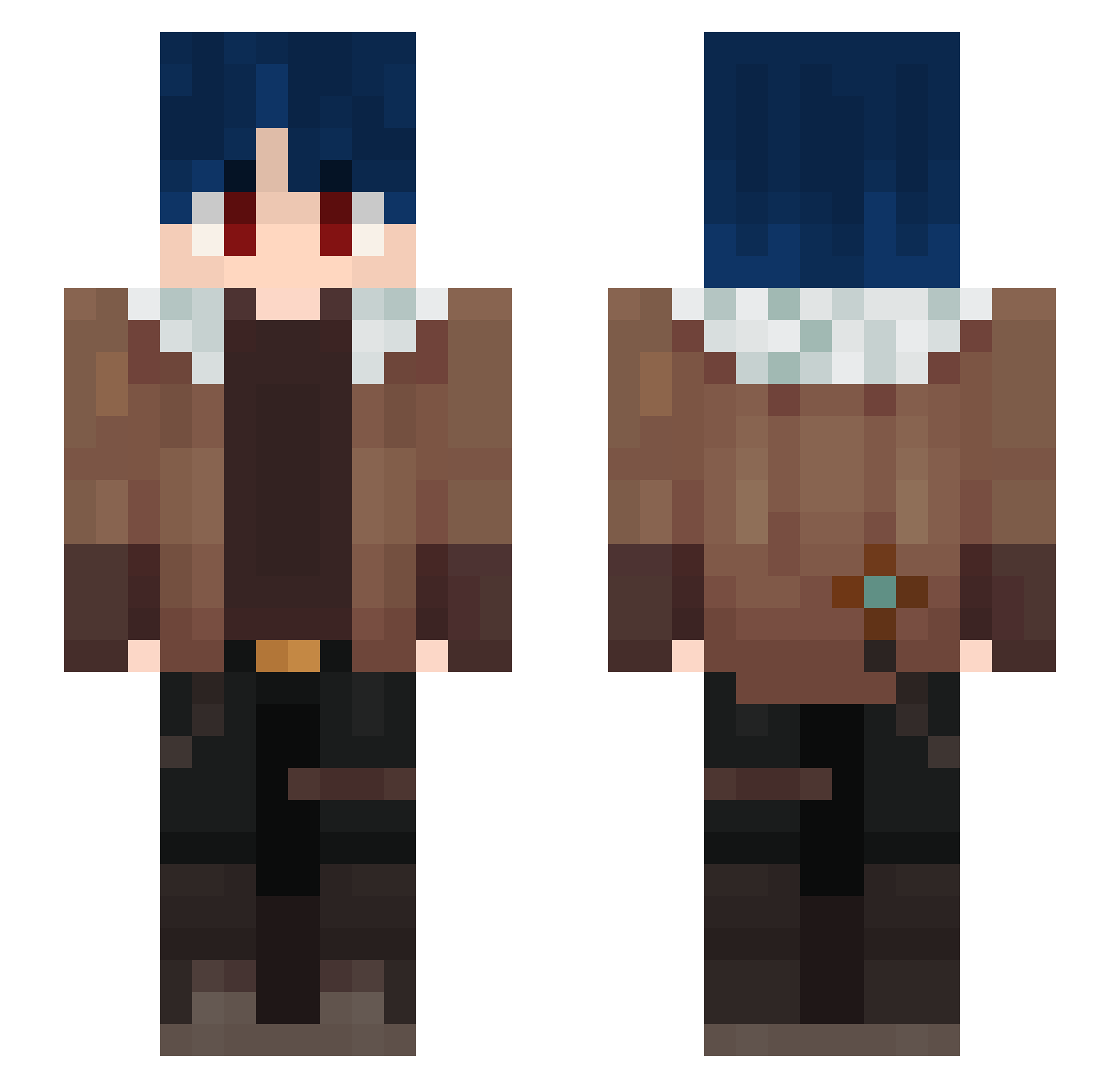 Explo__ Minecraft skin, front and back view