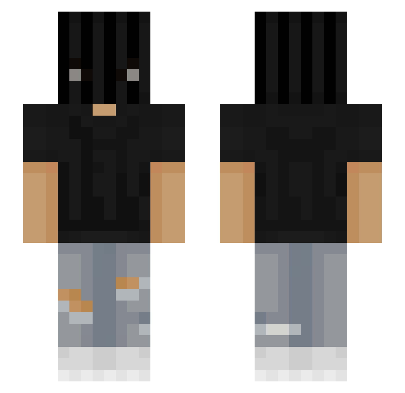 illegalGang Minecraft skin, front and back view