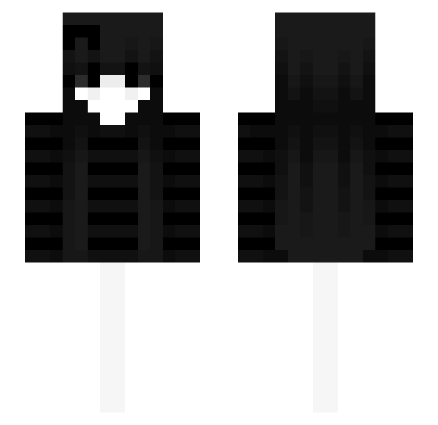 v_ap_e Minecraft skin, front and back view