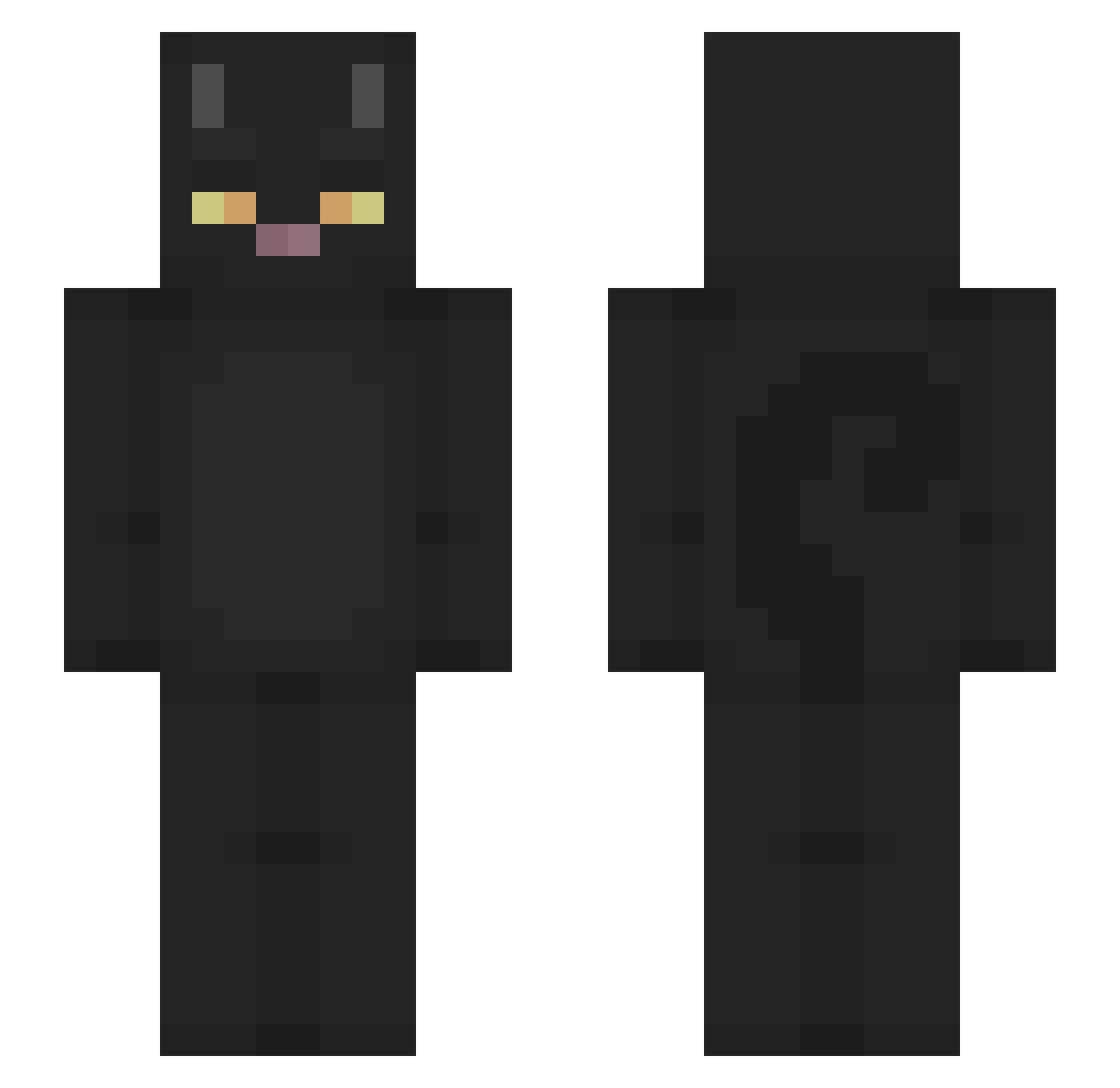 Paallas Minecraft skin, front and back view