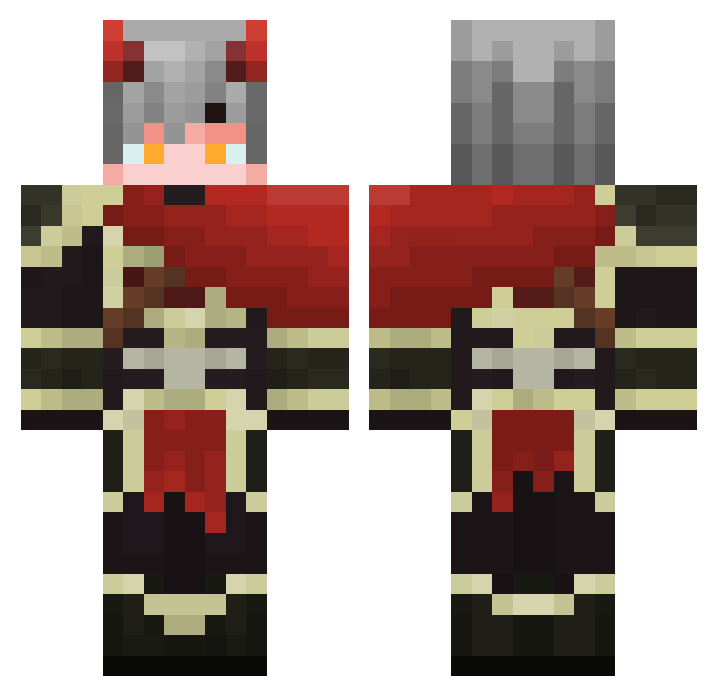 SwampyPine83067 Minecraft skin, front and back view