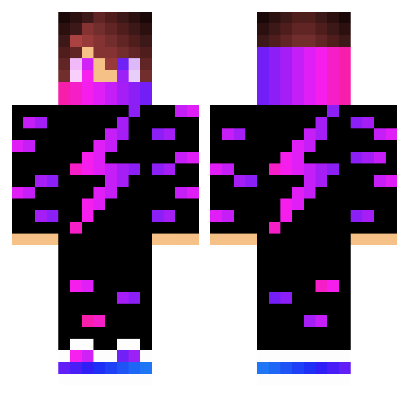 kendrih Minecraft skin, front and back view