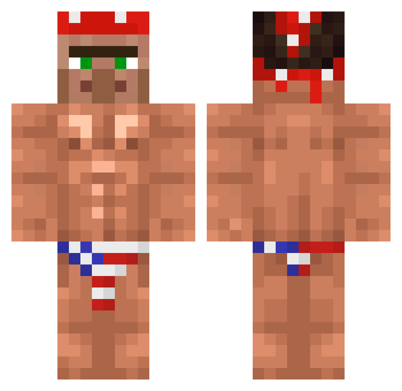 Puggypun_ Minecraft skin, front and back view