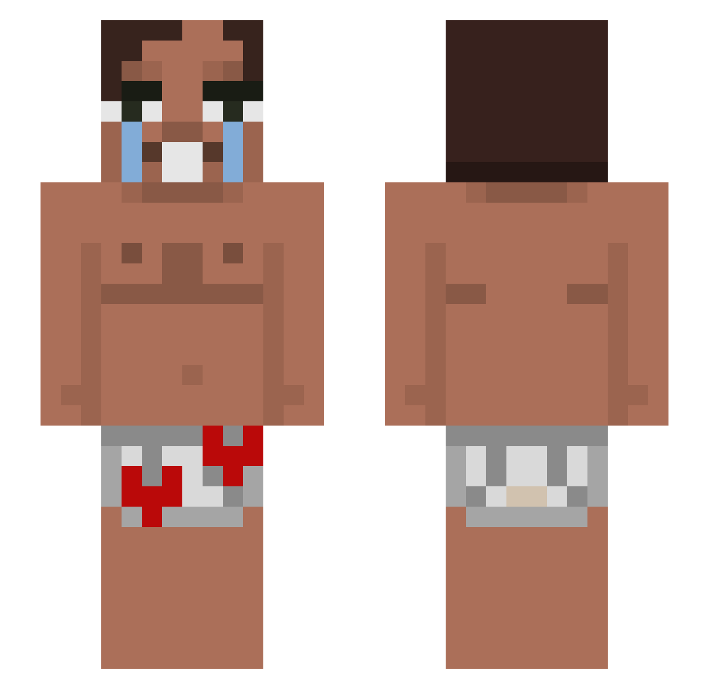 Mayayoriginal Minecraft skin, front and back view