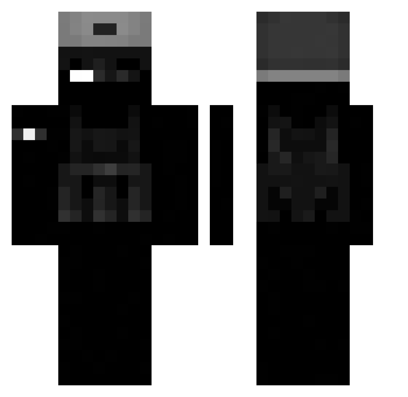 Weinsther Minecraft skin, front and back view