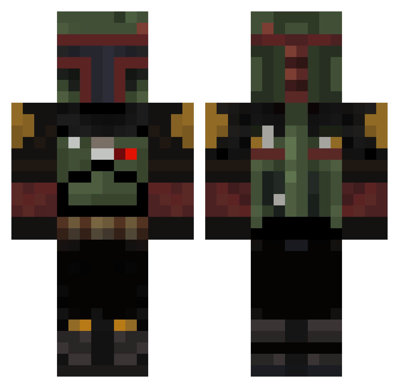 CreepersFriend1 Minecraft skin, front and back view