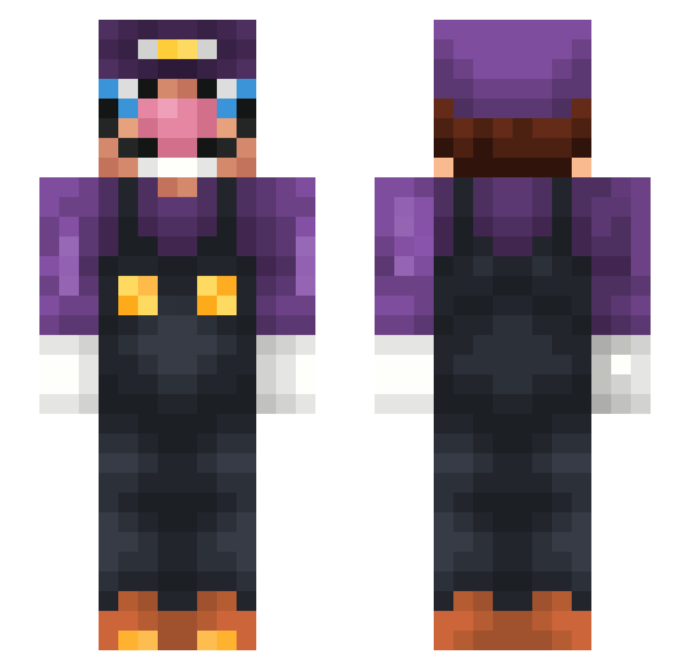 Sich Minecraft skin, front and back view