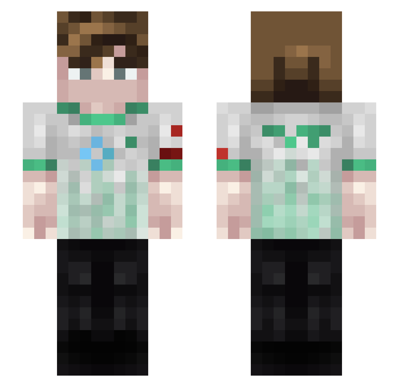 latenightwork Minecraft skin, front and back view