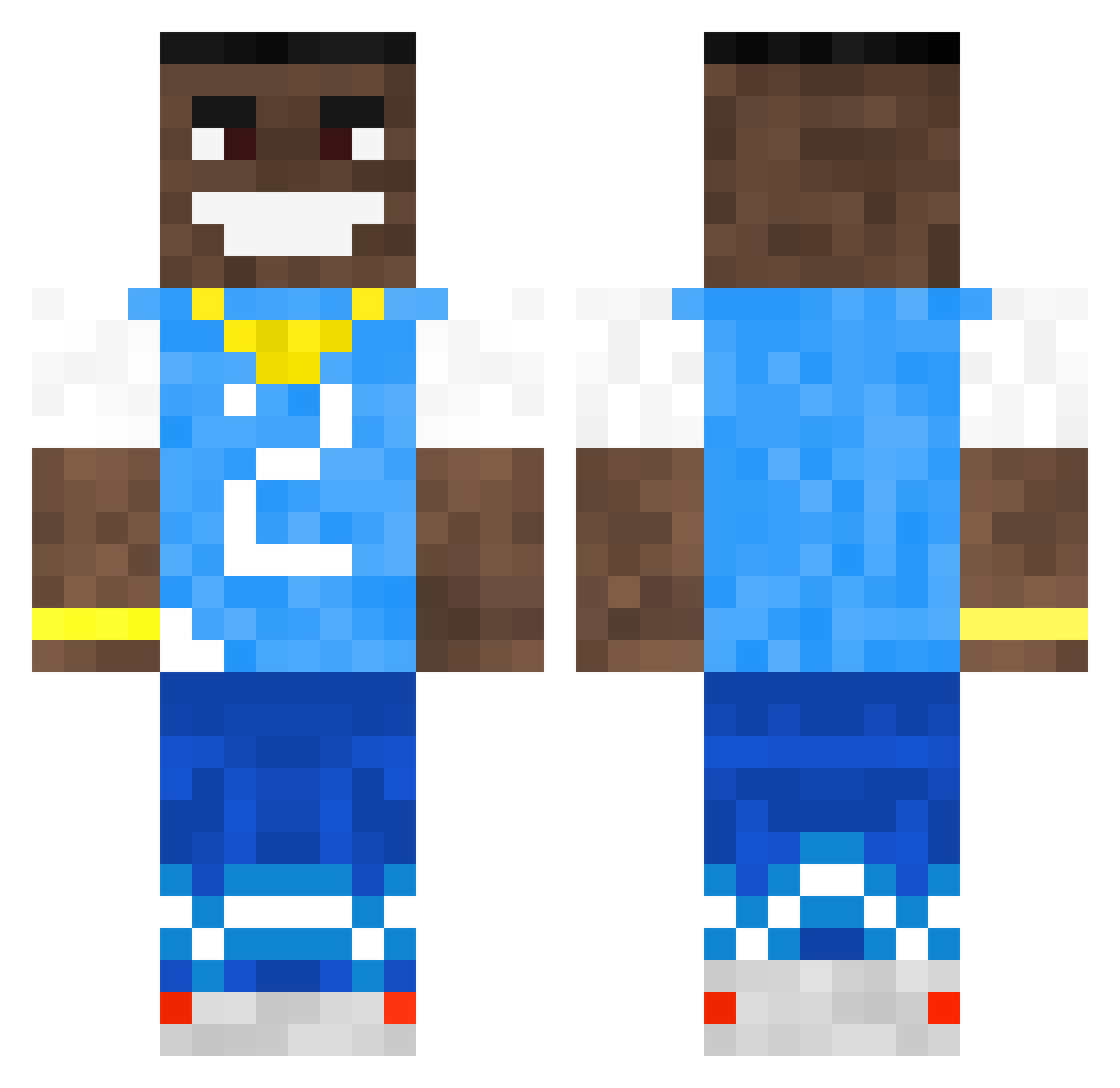 Lorenzzouuu Minecraft skin, front and back view