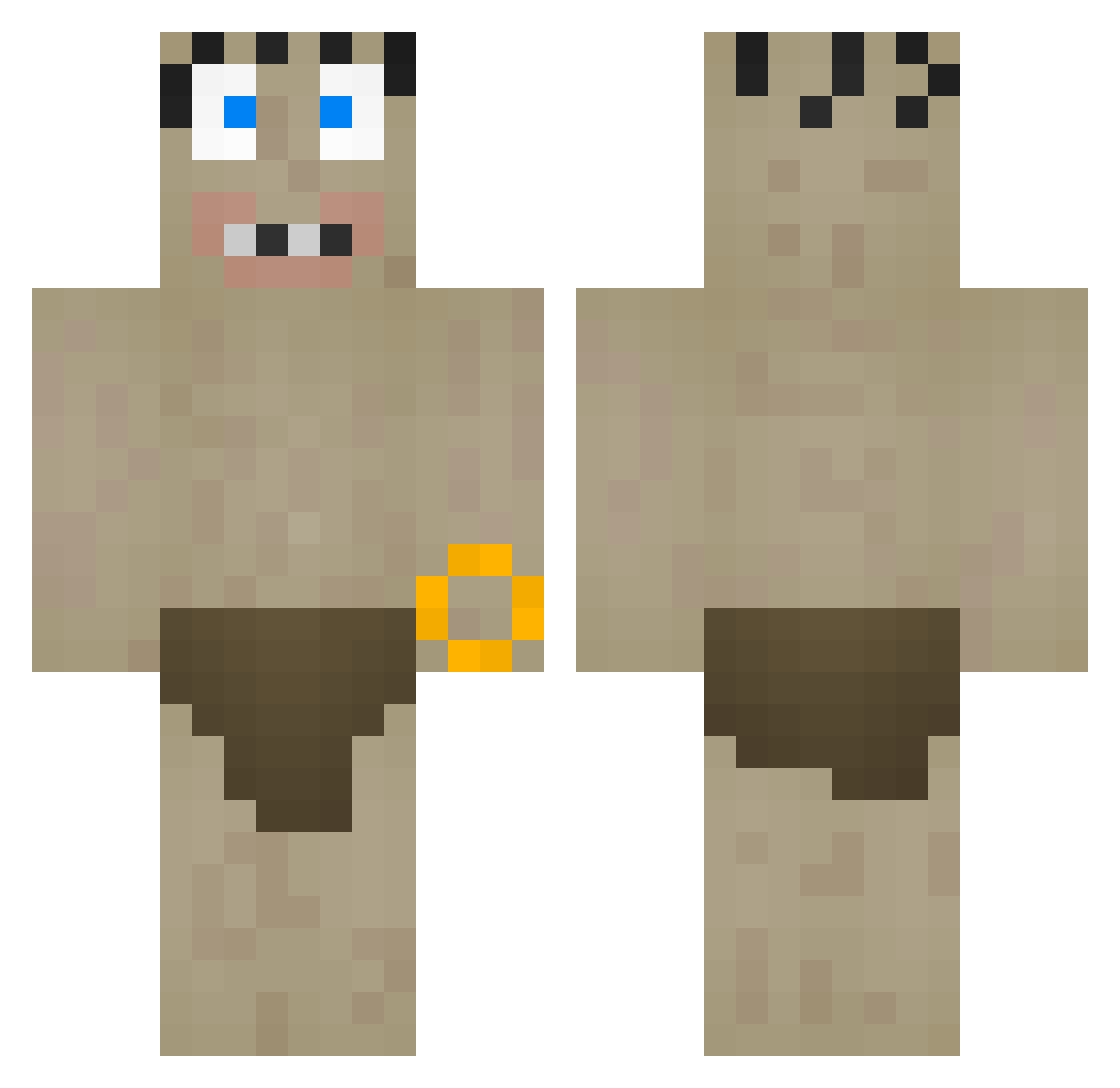 Larryie23 Minecraft skin, front and back view
