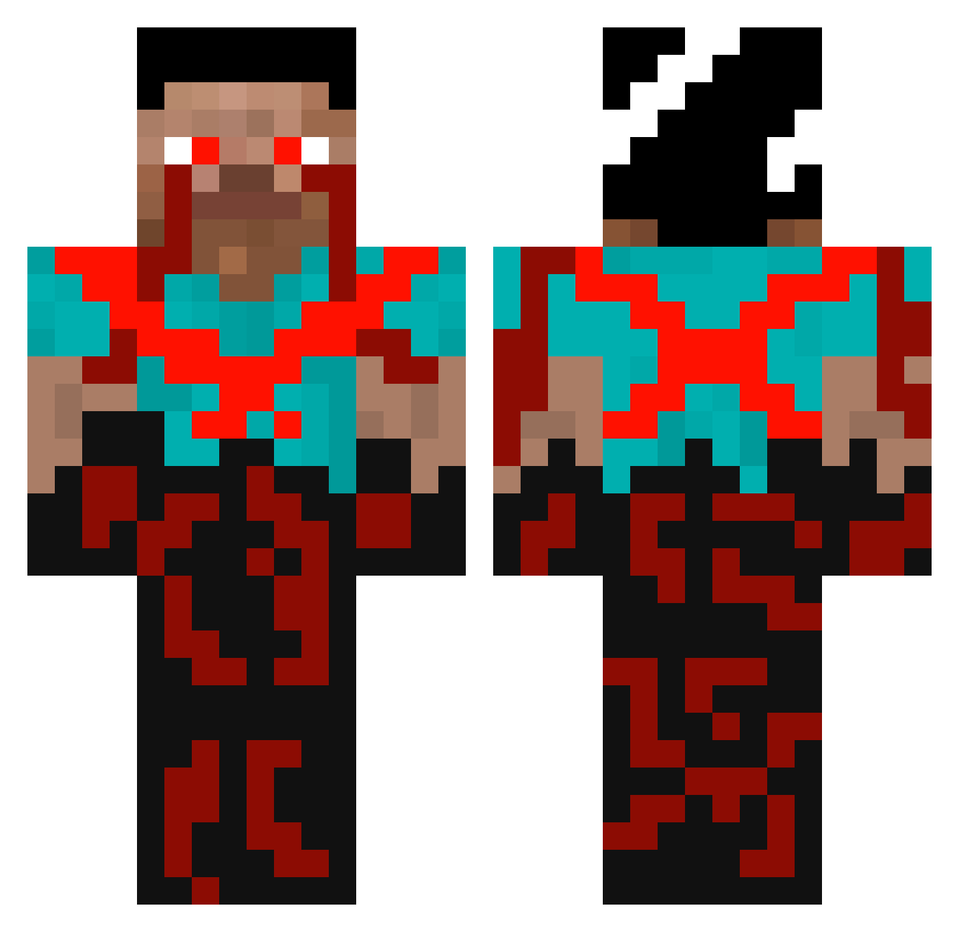 cart_fein Minecraft skin, front and back view