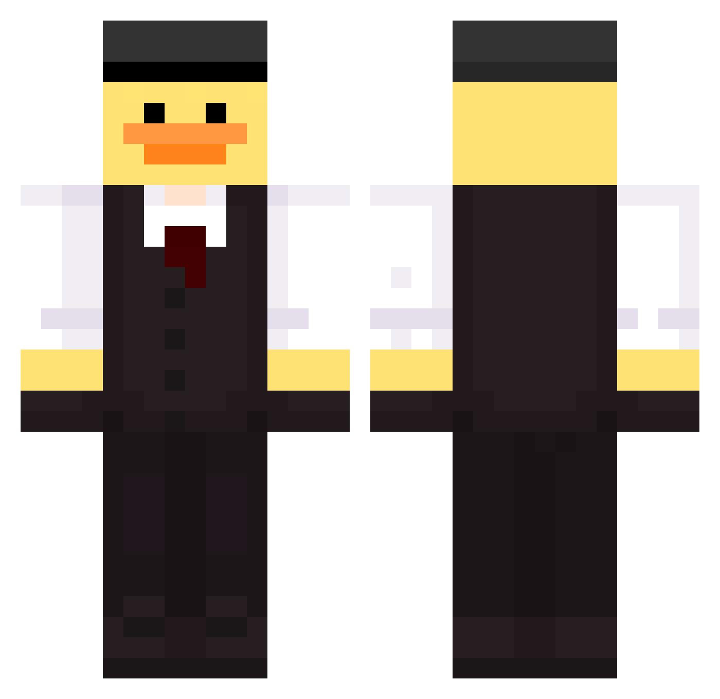 M00YaH0 Minecraft skin, front and back view