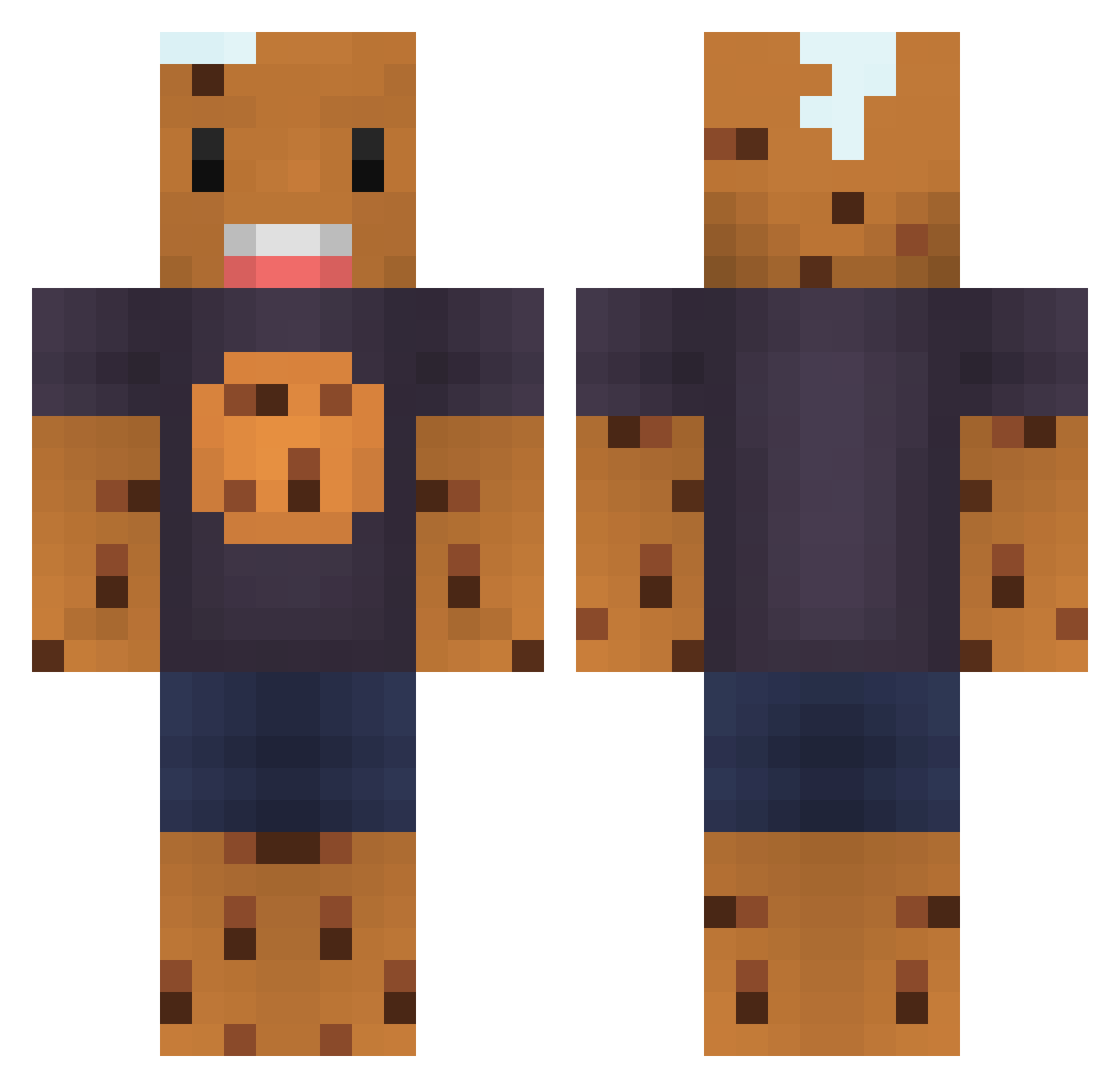 saudiarabiapng Minecraft skin, front and back view