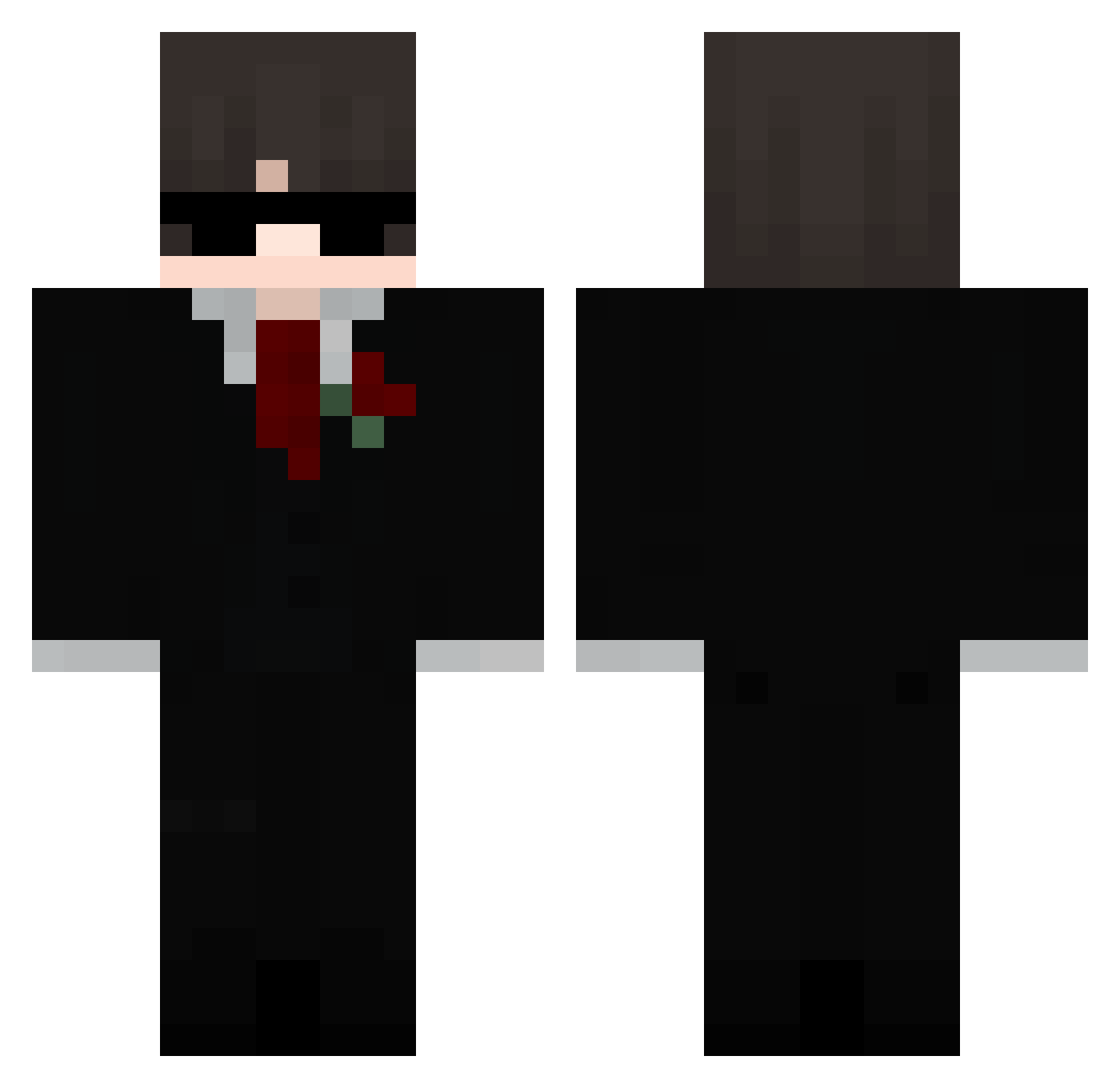 zPxnela Minecraft skin, front and back view