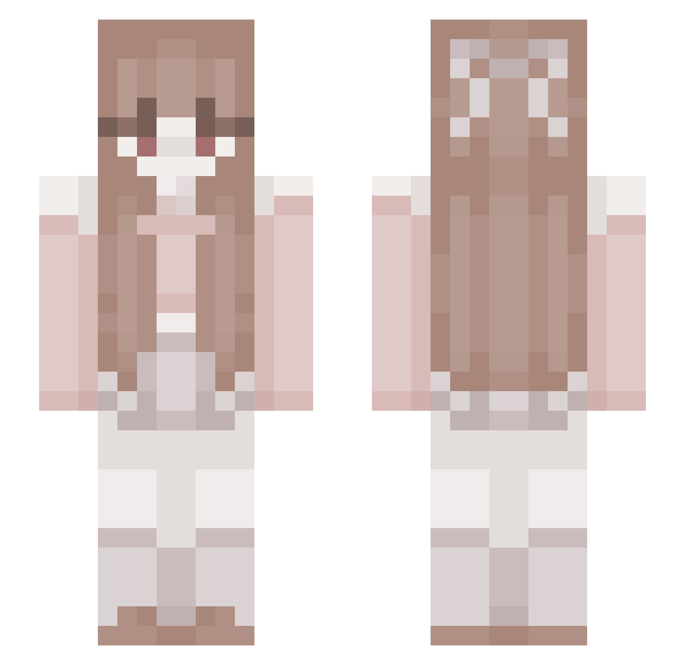Kuro123 Minecraft skin, front and back view