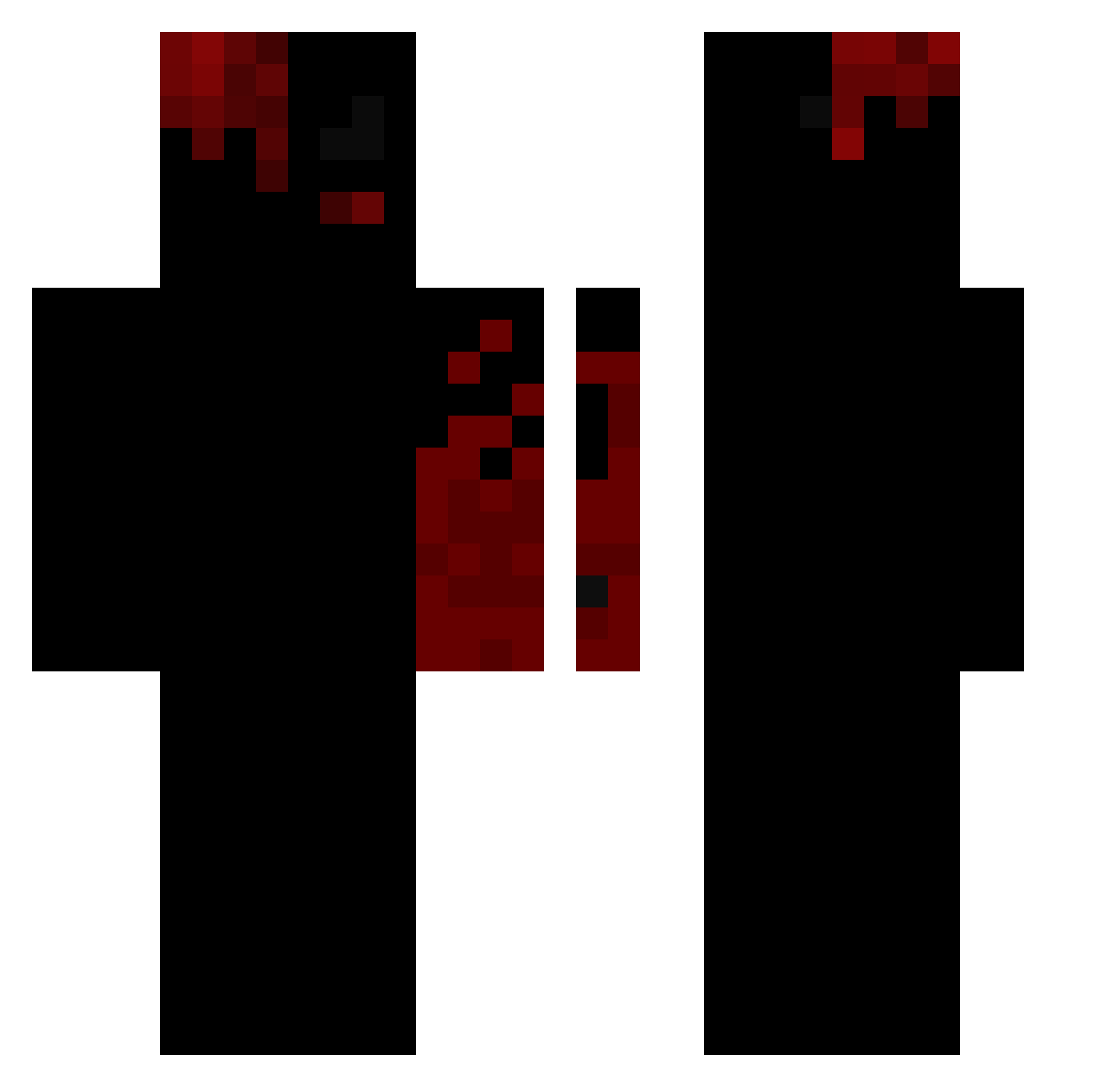 KastiFoust Minecraft skin, front and back view