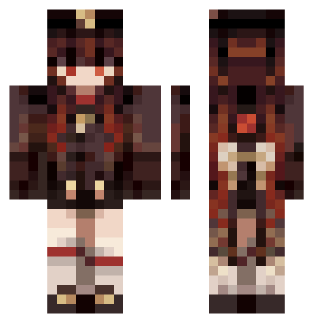 Meeembrillo Minecraft skin, front and back view