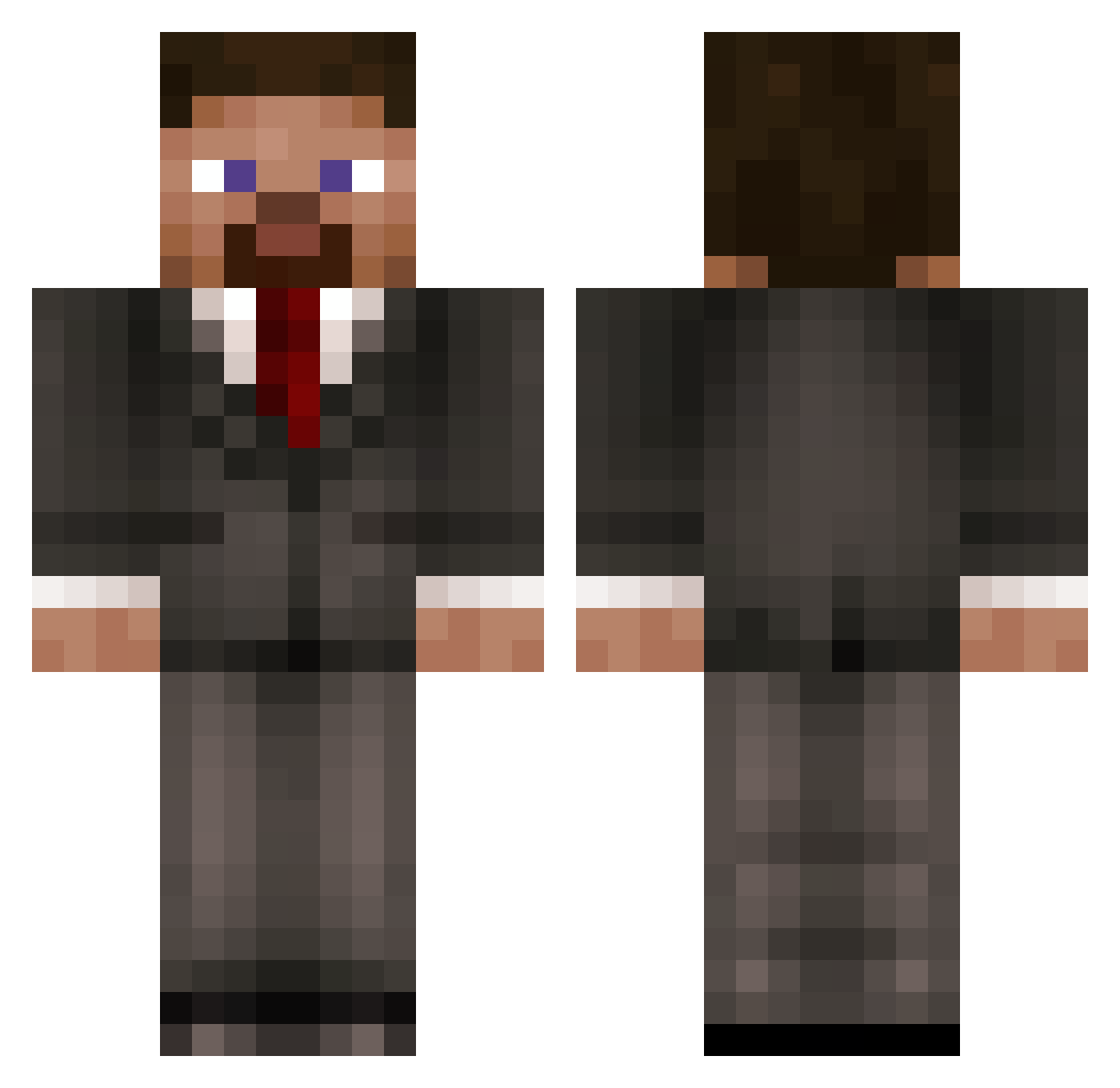 Jan4764 Minecraft skin, front and back view