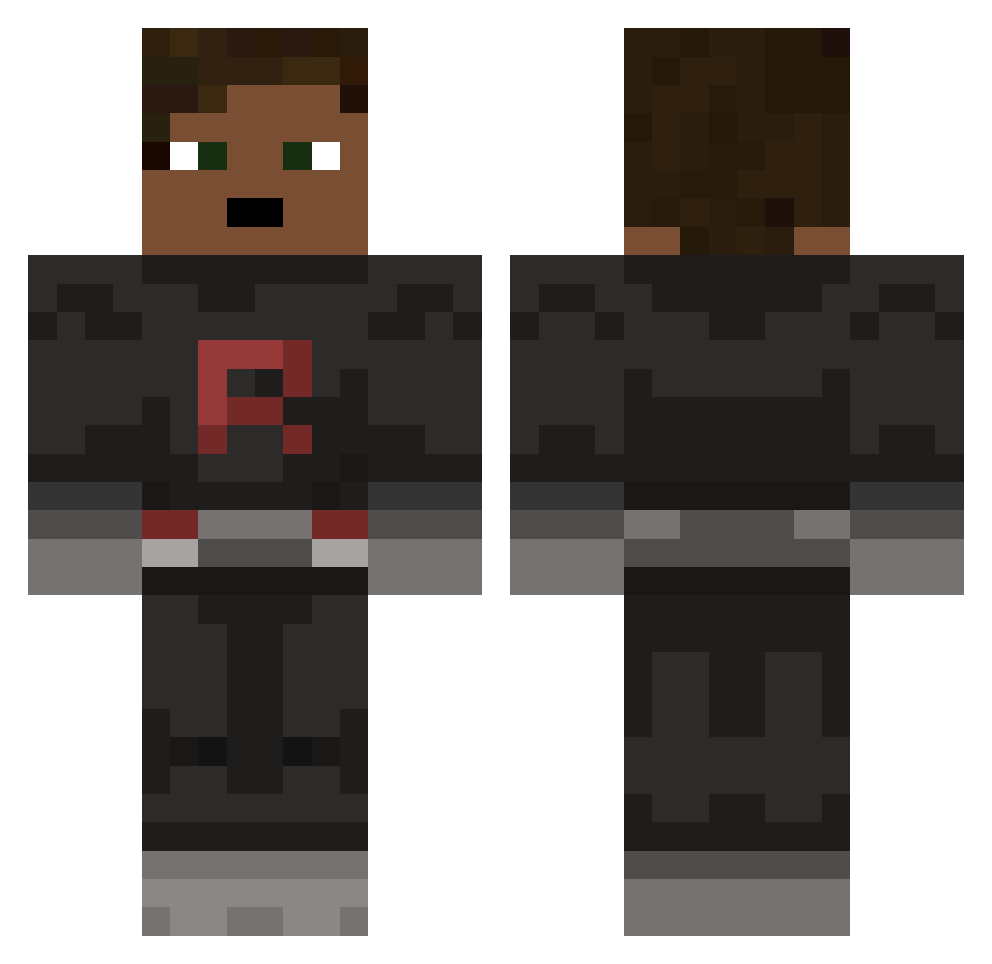 Kysaru Minecraft skin, front and back view