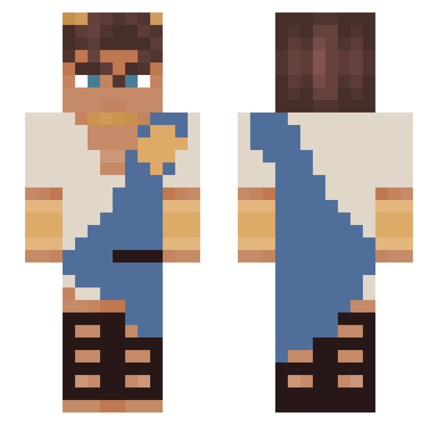 CyrusCipher Minecraft skin, front and back view