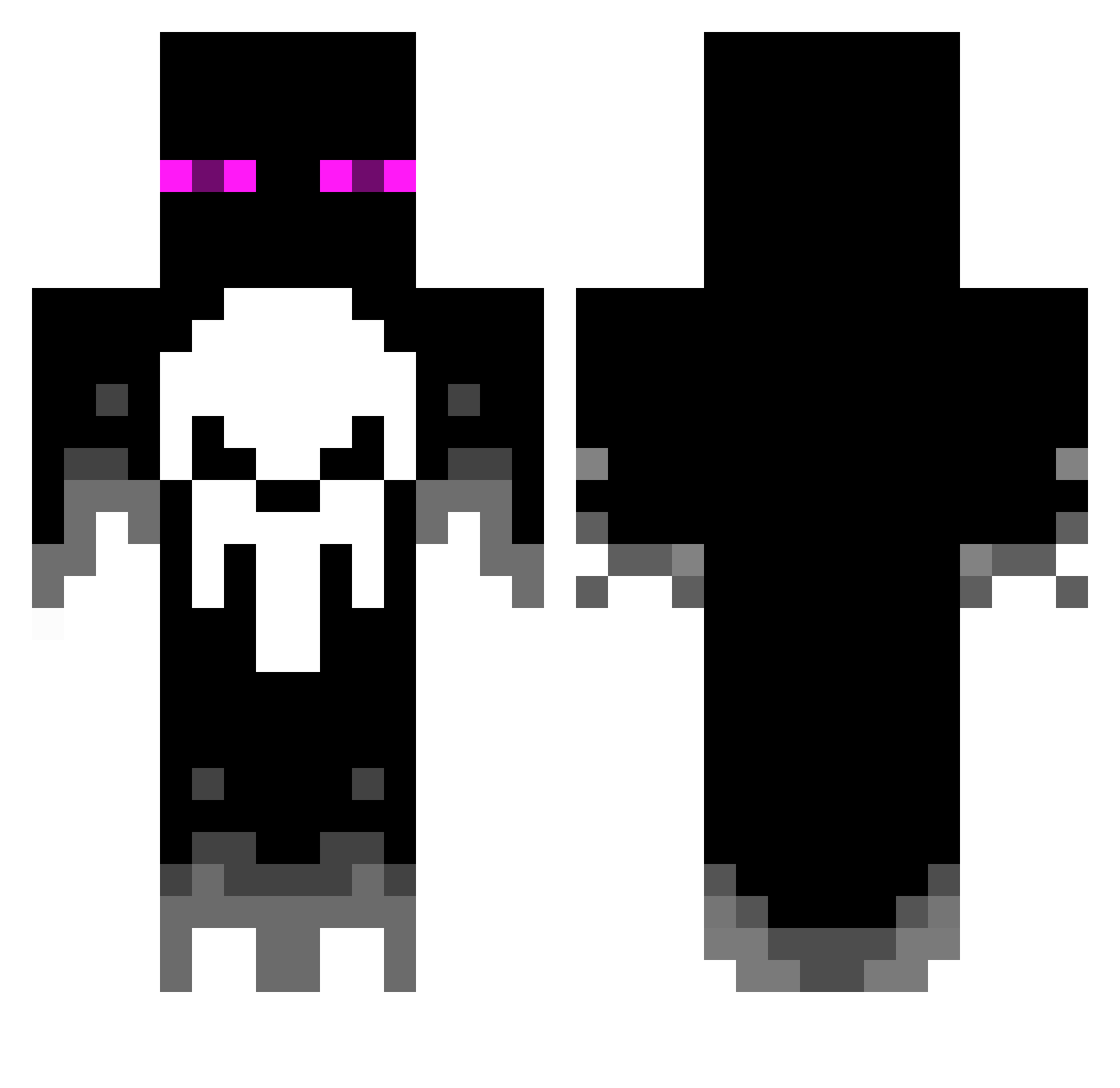 ZtellarMan Minecraft skin, front and back view