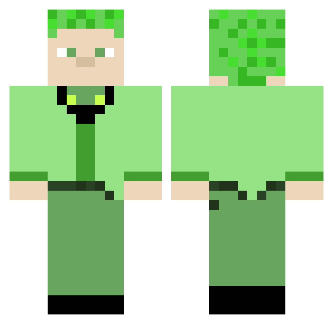 DenisAndSergey Minecraft skin, front and back view