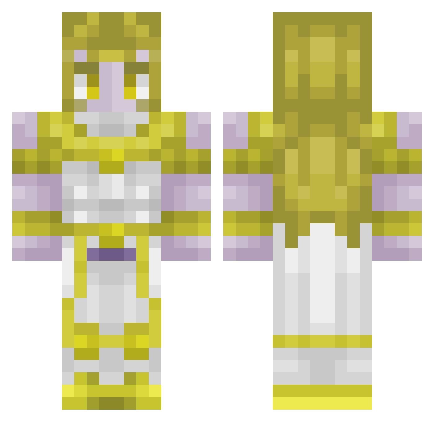 IchBinDumm001 Minecraft skin, front and back view