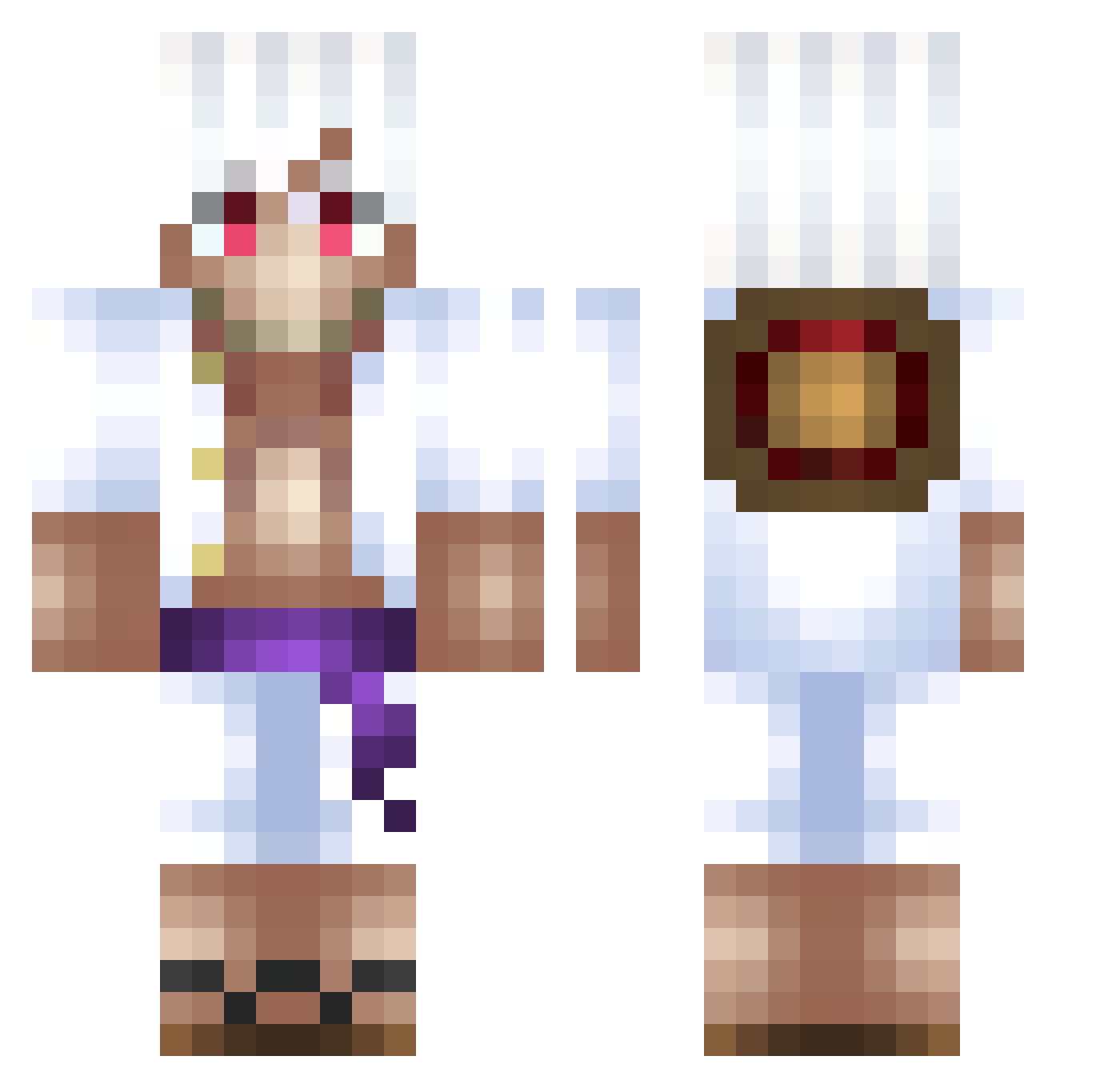 Tuckopro Minecraft skin, front and back view