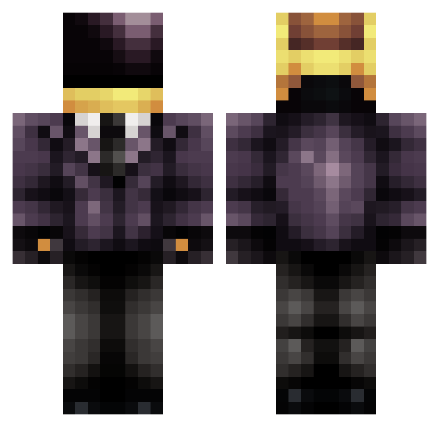 armyangle Minecraft skin, front and back view