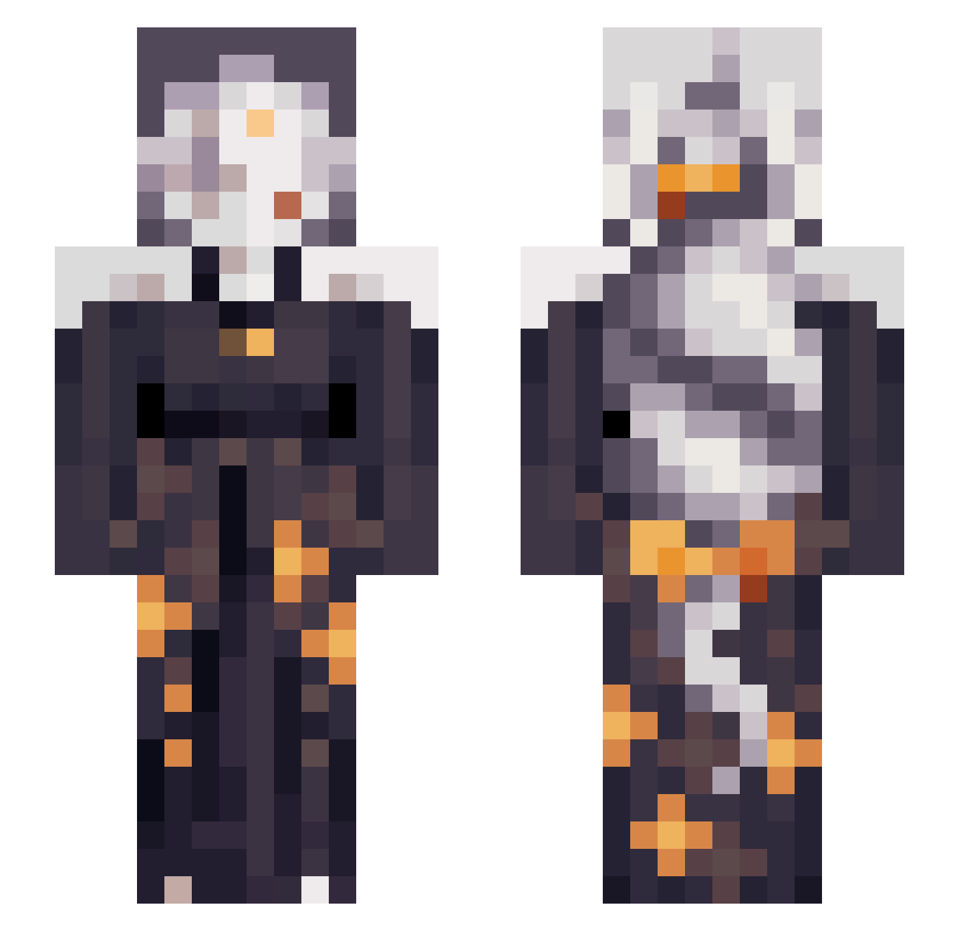 Psyho_ Minecraft skin, front and back view